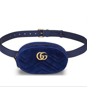 BLUE VELVET GG MARMONT BELT BAG MINI